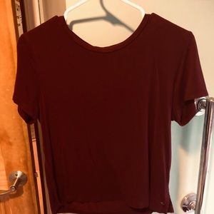 American Eagle Burgundy Tshirt